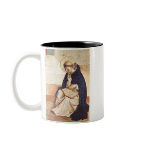 Saint Dominic by Fra Angelico Renaissance Fine Art Two-Tone Coffee Mug