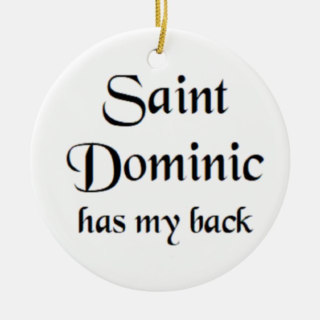 saint dominic ceramic ornament (Front)