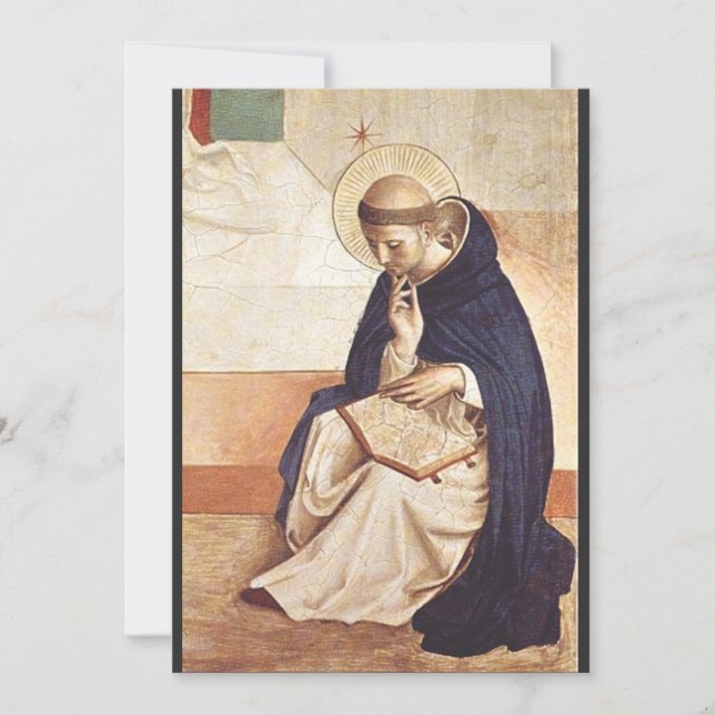 Saint Dominic de Guzman by Fra Angelico Holiday Card (Front)