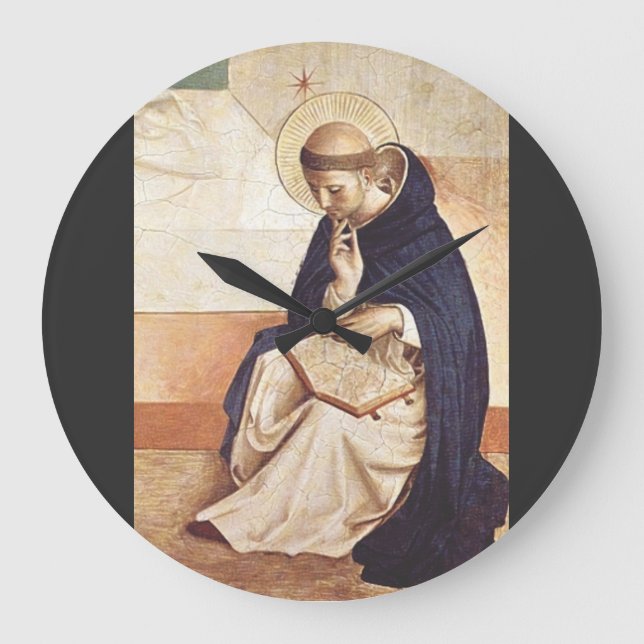 Saint Dominic de Guzman by Fra Angelico Large Clock (Front)