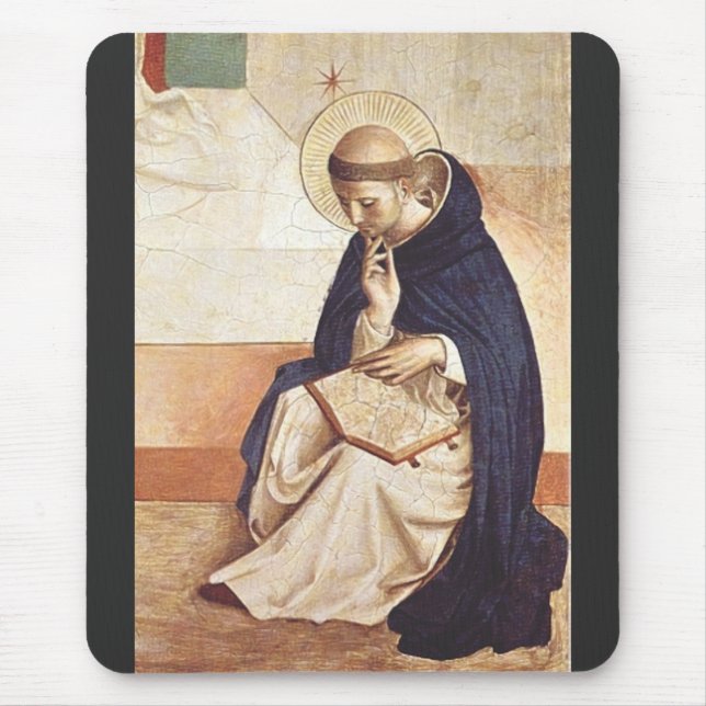 Saint Dominic de Guzman by Fra Angelico Mouse Pad (Front)