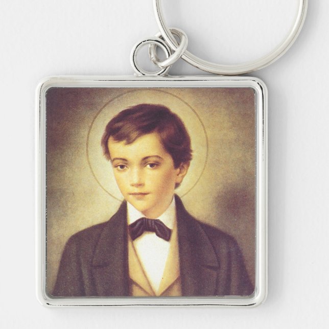 Saint Dominic Savio student of John Bosco Keychain (Front)