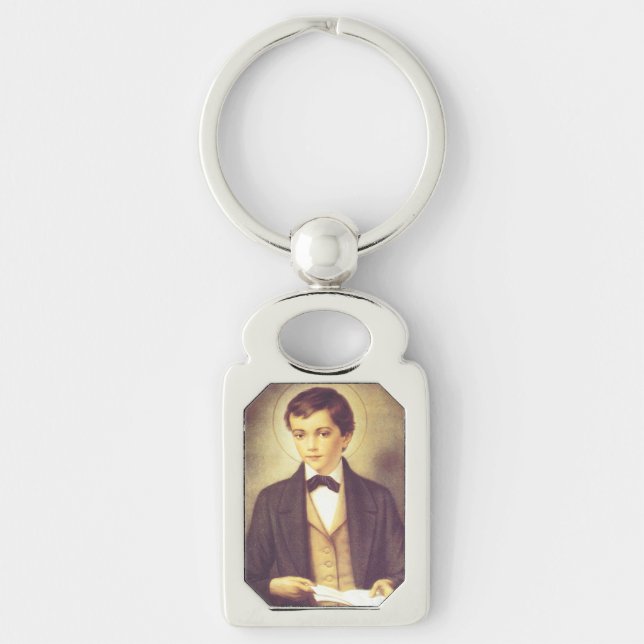 Saint Dominic Savio student of John Bosco Keychain (Front)