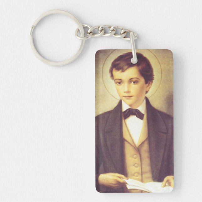 Saint Dominic Savio student of John Bosco Keychain (Front)