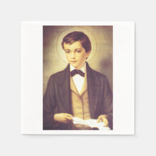 Saint Dominic Savio student of John Bosco Napkins