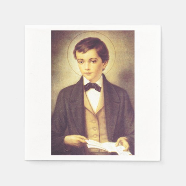 Saint Dominic Savio student of John Bosco Napkins (Front)