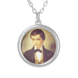 Saint Dominic Savio student of John Bosco Silver Plated Necklace