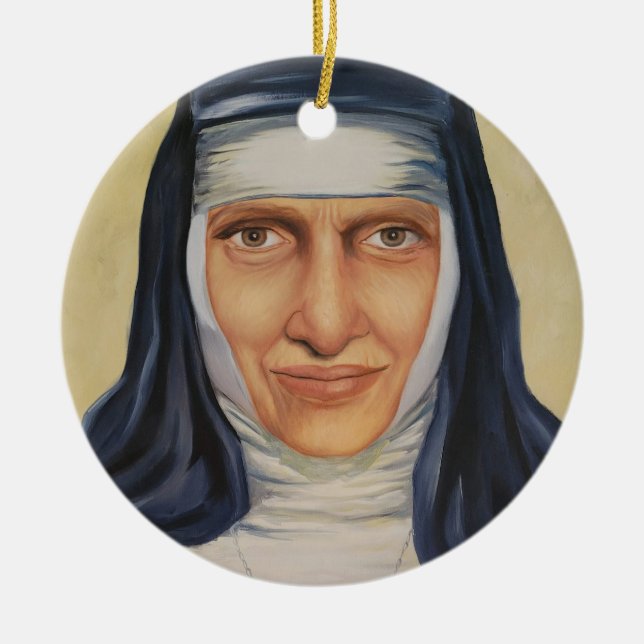 Saint Dulce of the Poor Ceramic Ornament (Front)