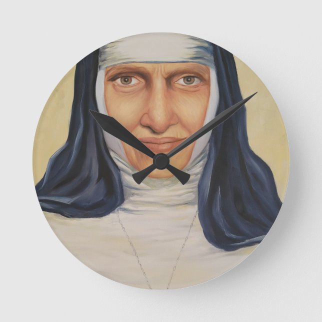 Saint Dulce of the Poor Round Clock (Front)