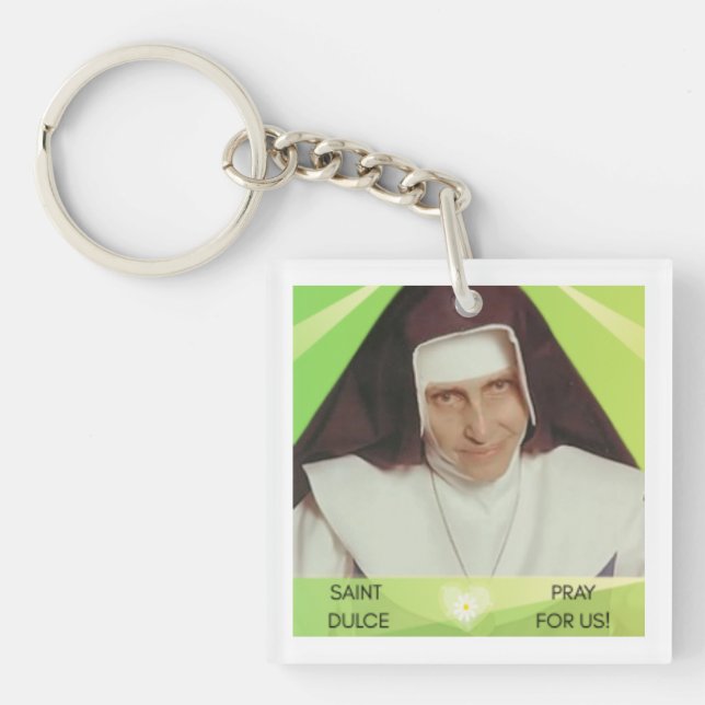 Saint Dulce of the poor souvenir Keychain (Front)