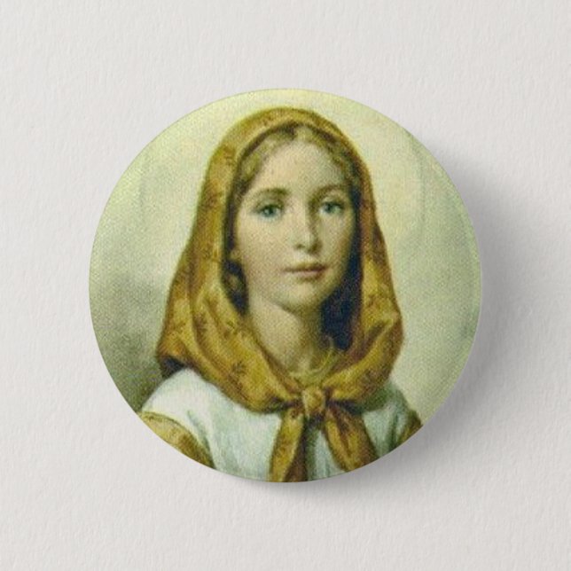 Saint Dymphna  2¼ Inch Round Button (Front)