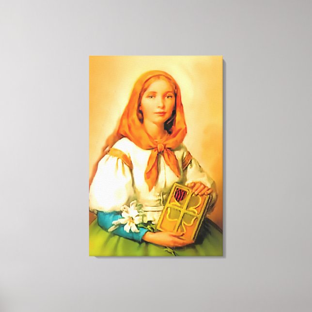 Saint Dymphna Canvas Print (Front)