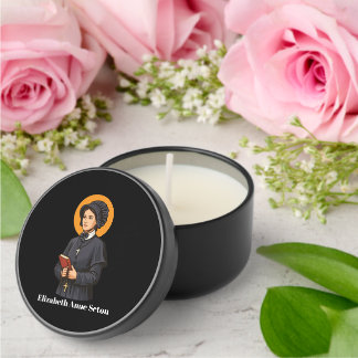 Saint Elizabeth Ann Seton Catholic Baptism  Mini Candle Favors