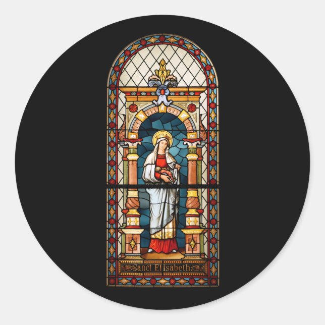 Saint Elizabeth of Hungary Classic Round Sticker (Front)