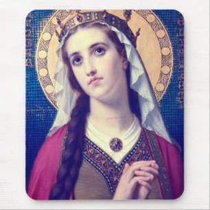 Saint Elizabeth of Hungary Premium Romantic Style Mouse Pad