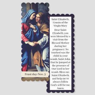 Saint Elizabeth Prayer Card Bookmarks