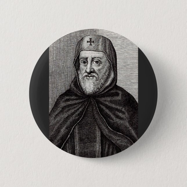 Saint Ephrem the Syrian Christian theologian Button (Front)
