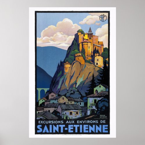 Saint_Etienne France 1930s Vintage Travel Poster