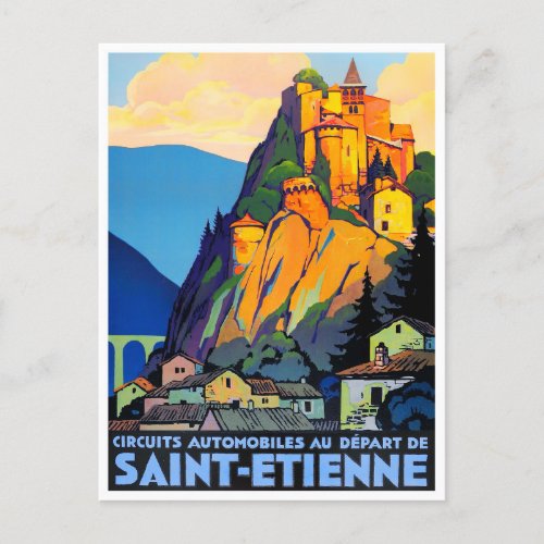 Saint Etienne France vintage travel Postcard