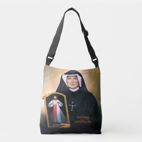 Saint Faustina Divine Mercy Crossbody Bag