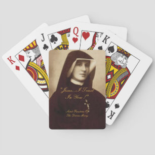 SAINT FAUSTINA OF THE DIVINE MERCY POKER CARDS