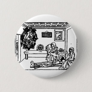 Saint Fina Italian Christian girl Button
