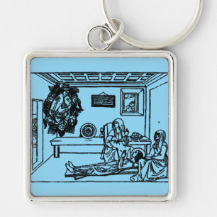 Saint Fina Italian Christian girl Keychain