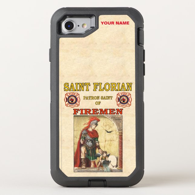 SAINT FLIORAN (Patron Saint of Firemen) Otterbox iPhone Case (Back)