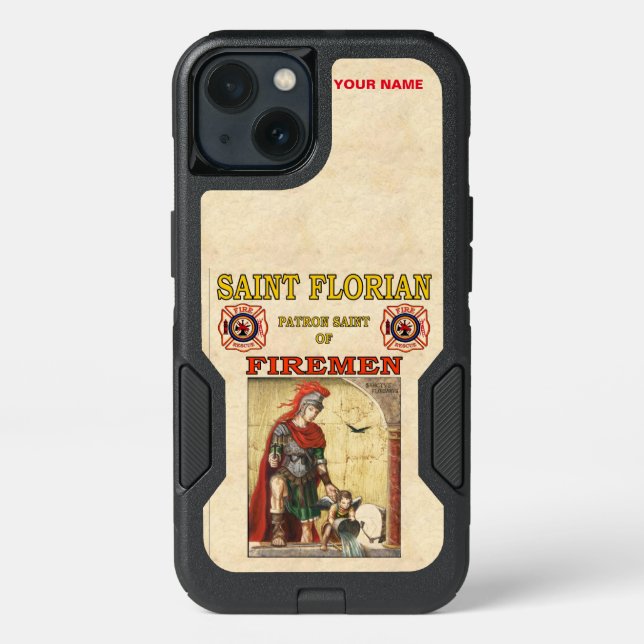 SAINT FLIORAN (Patron Saint of Firemen) Otterbox iPhone Case (Back)