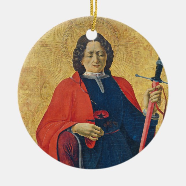 Saint Florian, Italian, c. 1473-74 Ceramic Ornament (Front)