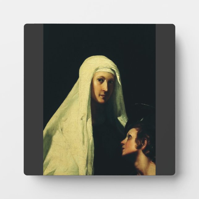 Saint  Frances of Rome by Giovanni Antonio Galli Plaque (Front)