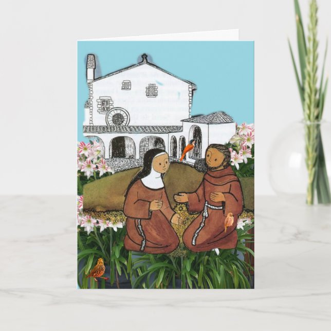 Saint Francis and Saint Clare of Assisi Card (Front)