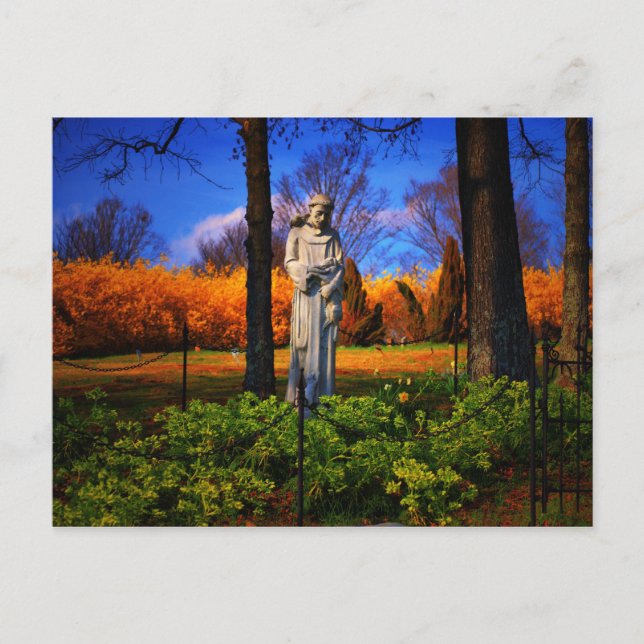 Saint Francis at the Old Lynchburg Cemetery Postcard (Front)