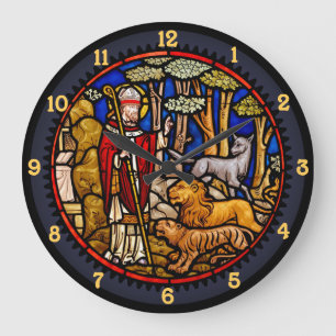 Saint Francis Blessing Beasts Wall Clock