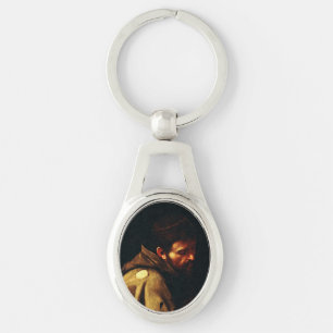 Saint Francis by Caravaggio Baroque Masterpiece Keychain