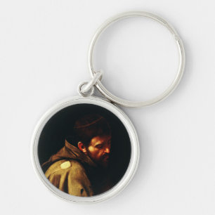 Saint Francis by Caravaggio Baroque Masterpiece Keychain