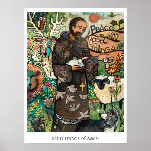 Saint Francis Catholic Classroom Poster