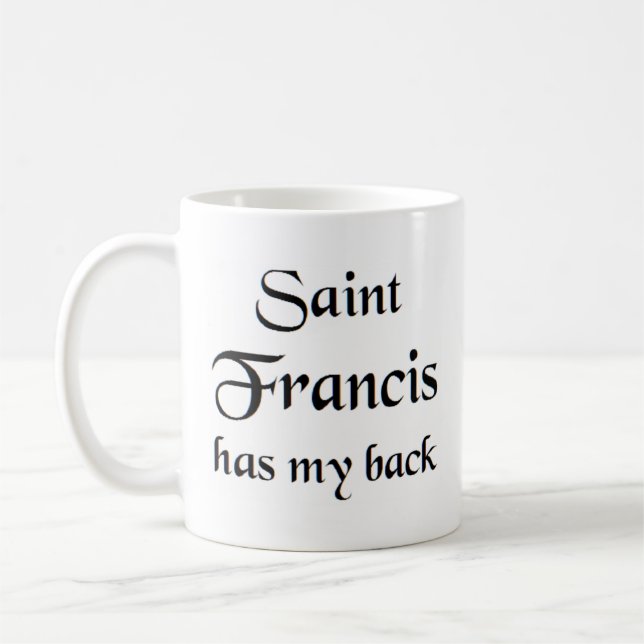 saint francis coffee mug (Left)