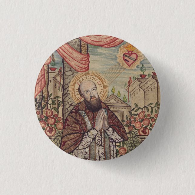 Saint Francis de Sales Bishop of Geneva Button (Front)