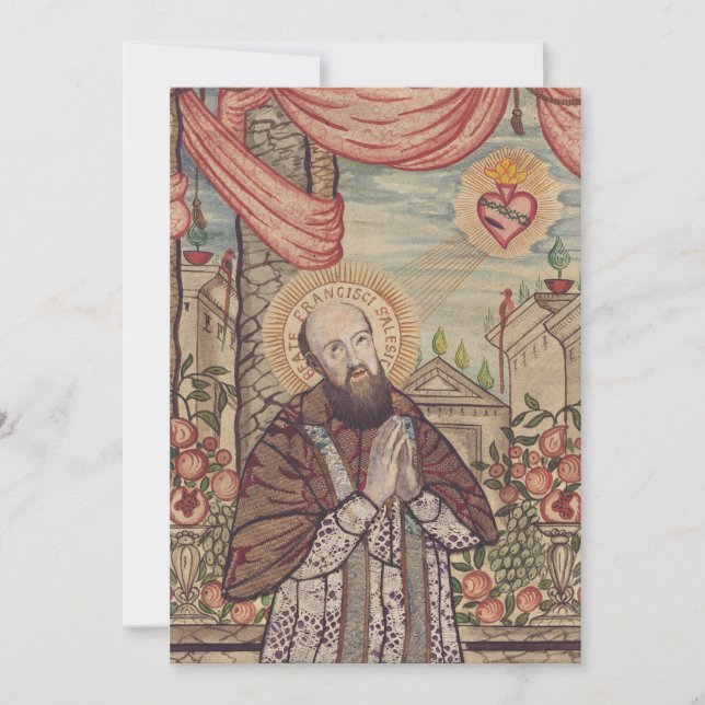 Saint Francis de Sales Bishop of Geneva Holiday Card (Front)
