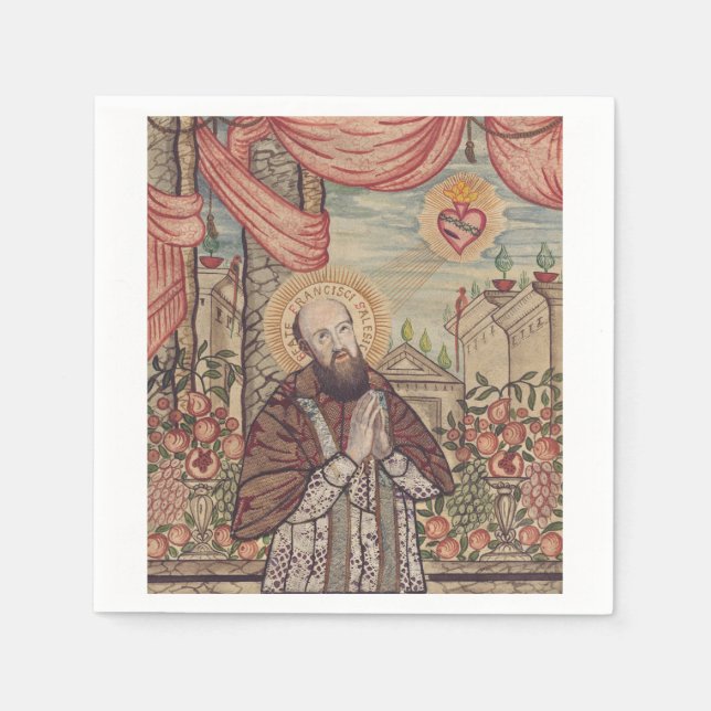 Saint Francis de Sales Bishop of Geneva Napkins (Front)