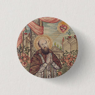 Saint Francis De Sales Bishop Of Geneva Portrait Button