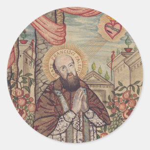 Saint Francis De Sales Bishop Of Geneva Portrait Classic Round Sticker
