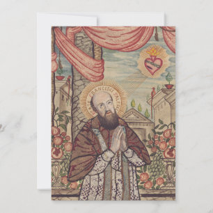 Saint Francis De Sales Bishop Of Geneva Portrait Holiday Card