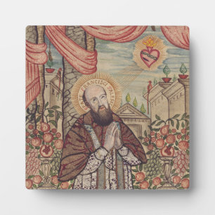 Saint Francis De Sales Bishop Of Geneva Portrait Plaque