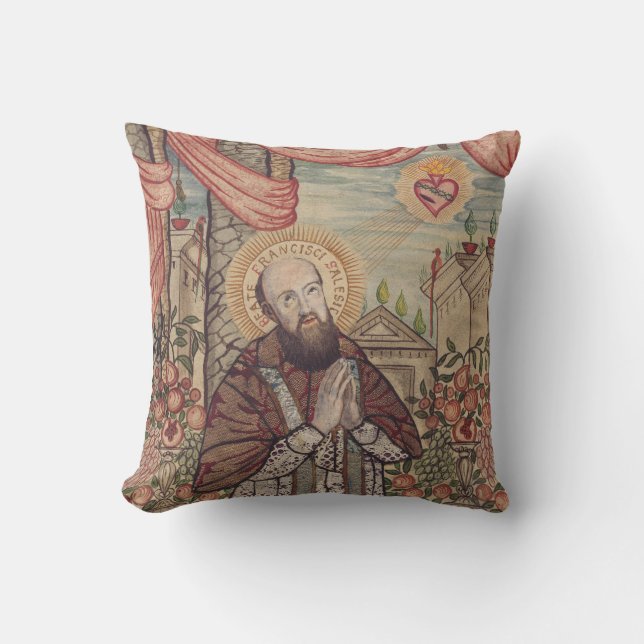 Saint Francis de Sales Bishop of Geneva Throw Pillow (Front)