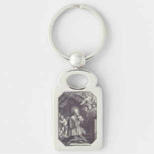Saint Francis de Sales Black and White Art Keychain