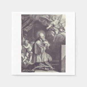 Saint Francis de Sales Black and White Art Napkins
