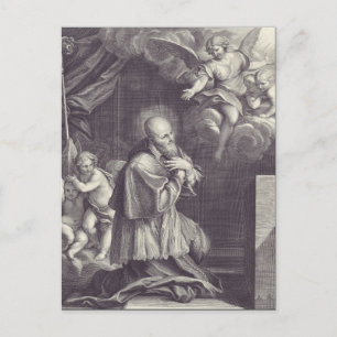 Saint Francis de Sales Black and White Art Postcard