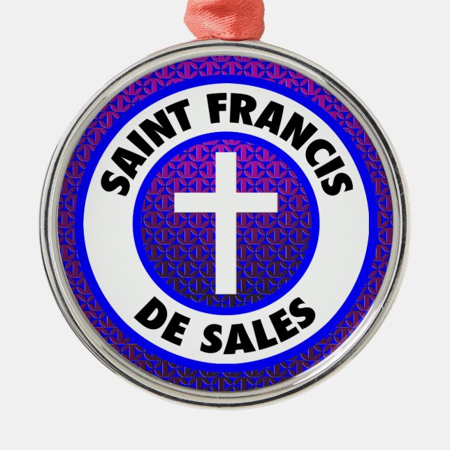 Saint Francis de Sales Metal Ornament (Front)